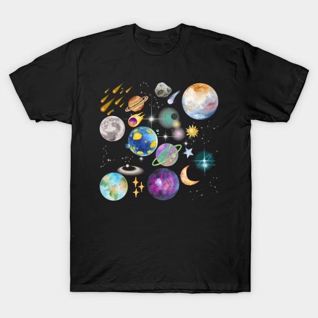 Galactic Collage T-Shirt by OtherKatie